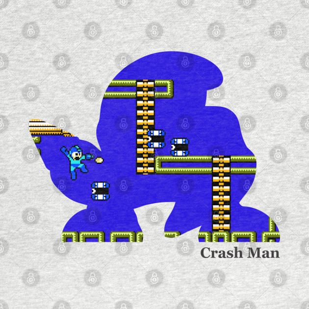 Crash Man Silhouette - Mega Man 2 by Desperado902